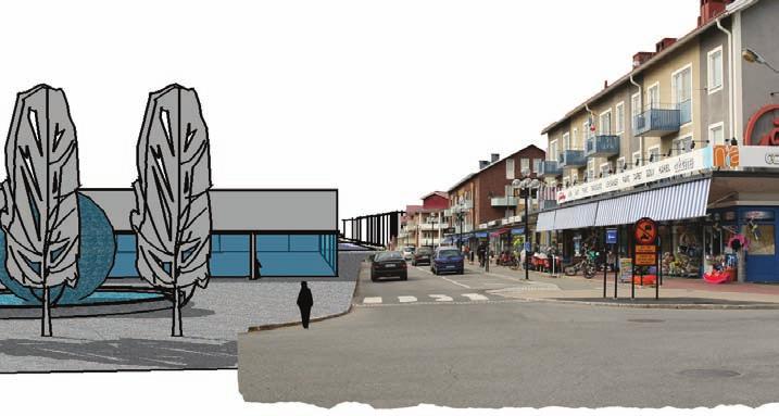 Punkt 1: centrum i linje med konceptet ska Älvsbyns centrum vara den största attraktionskraften. För detta behöver Älvsbyn ett tydligare centrum. en möjlighet till detta är att skapa ett torg.