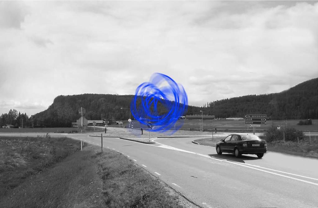 Punkt 5 Nya rondellen Den nya rondellen måste tydligt signalera närheten till Älvsbyn på andra sidan älven.