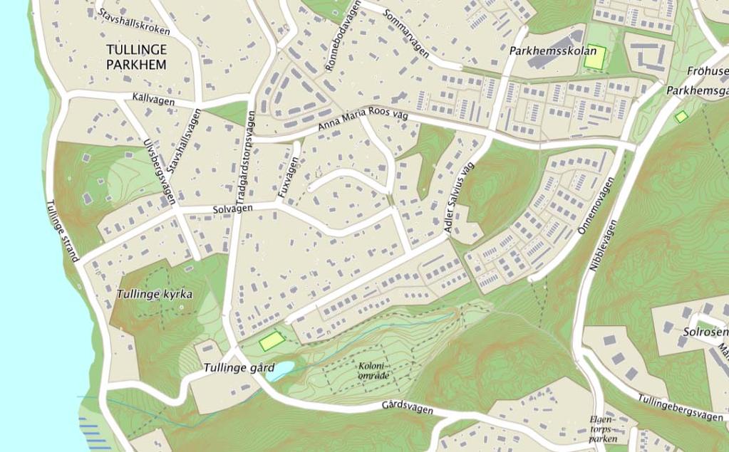 TRAFIKUTREDNING FÖR DETALJPLAN ULFSBERGSGÅRDEN, TULLINGE 16:121 6 2 Förutsättningar 2.1 Planer Utredningsområdet är inte tidigare detaljplanelagt.
