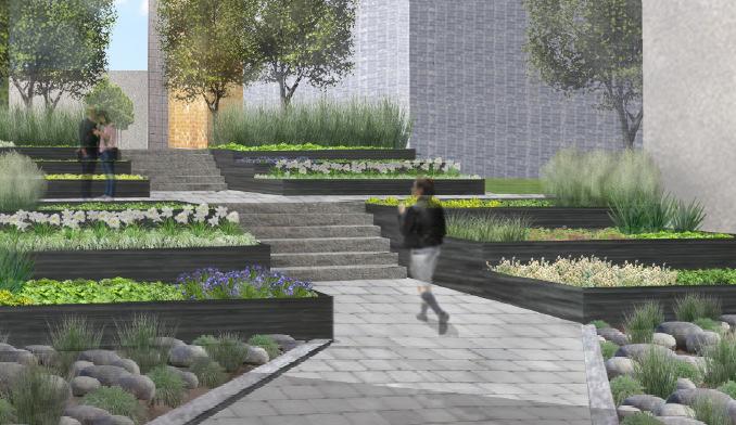 (Tengbom arkitektkontor, 2014) 2.1.6 Regnträdgårdar i stadsmiljö Figur 8.
