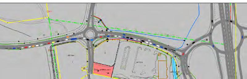 Trafikstruktur och trafikflöden till/från område 1 Ombyggnation krävs förprojektering pågår