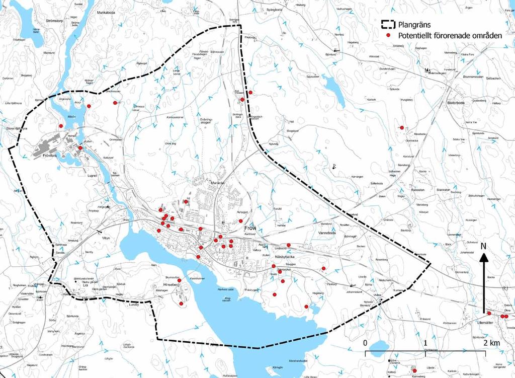 6.10.3 Översvämningsrisk Frövis närhet till Väringen och Fröviån gör orten utsatt för översvämningsrisk vid höga vattennivåer.