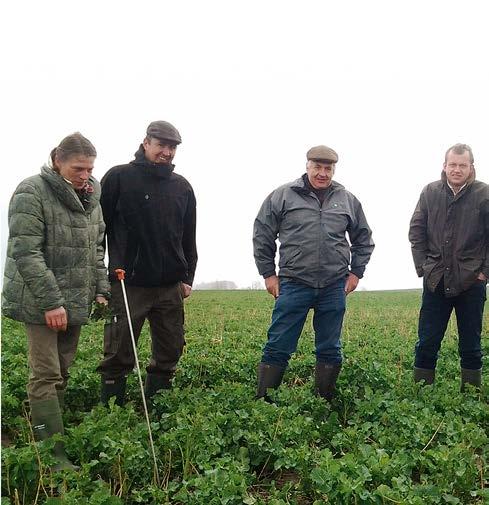 Ett år med flyt för Knud Vinnarraps. Danske Knud Overgård (längst t h) tog högst rapsskörd med 4,73 ton/ha (9 % vatten och 50 % olja).