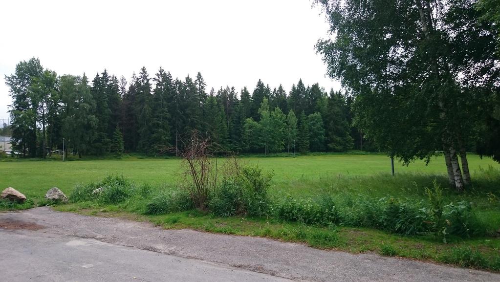 Planområdets norra del Gång- och