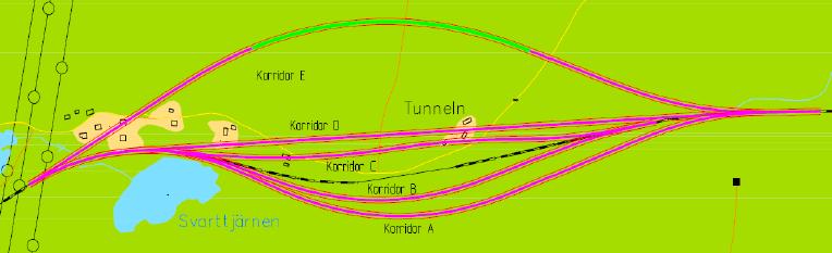 Bergslagsbanan Tunneln i Rämshyttan Förslaget till ny linjedragning innebär ca 900 meter nytt spår i