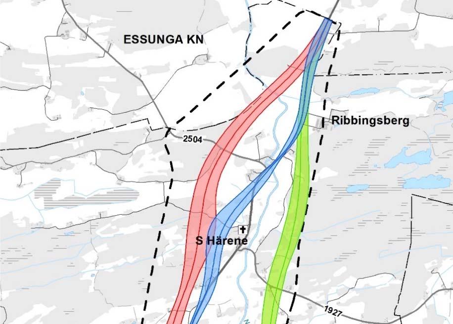 Vägplan samrådshandling, val av lokaliseringsalternativ 2017 12 20 Korridor Begreppet korridor innebär att vägförslagets exakta läge i detta tidiga utredningsskede inte är fastlagt utan en tänkbar