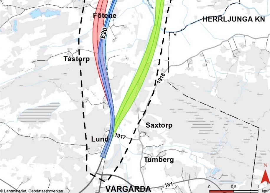 Influensområde I beskrivningen av vissa miljöaspekter beaktas ett större område än utredningsområdet när det bedöms vara motiverat, det så kallade influensområdet.