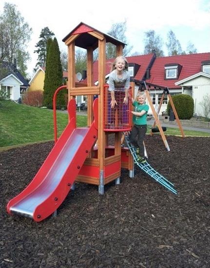 Ett bostadsområde med bra läge