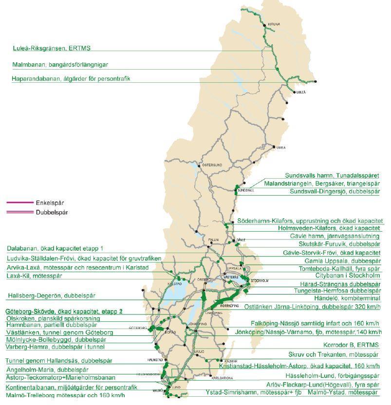 7(32) Kil Nej Ja Nej, men korsande banor Infrastruktur I analysen har förväntad infrastruktur 2030/2040 använts där Figur 2 visar planerade tillkommande objekt.