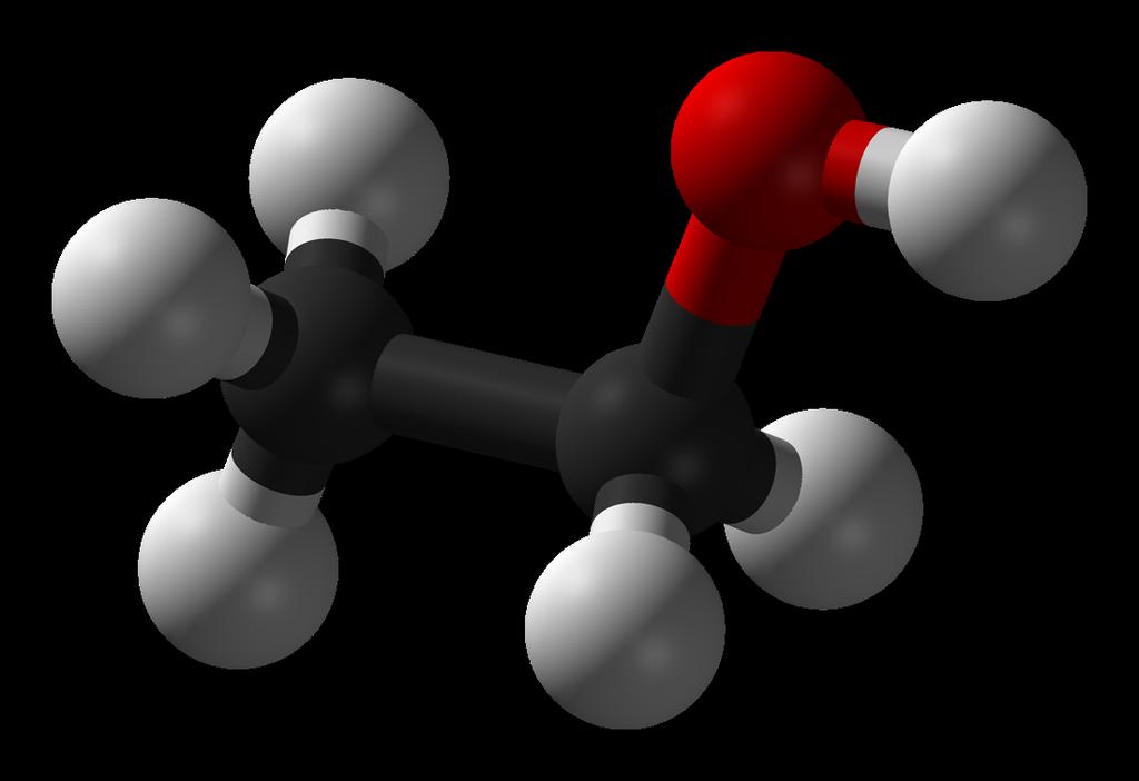 Alkoholer - etanol Molekylmodellen av etanol kallas ofta fyllehunden.