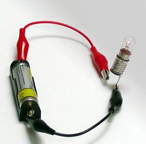 GRUNDKOPPLING En lampa + 2 metalltrådar + batteri = elektrisk krets För att lampan ska lysa och ström ska kunna