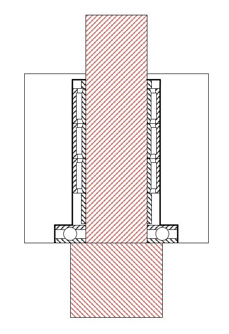 3. lagerhuset appliceras på lagren Figur 31. Koncept 3. Koncept 4 I detta koncept används två skivor som är placerade på toppen- och bottendelen av generatorhuset.