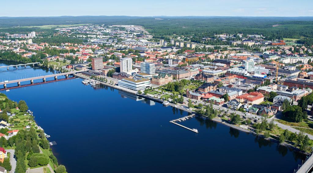 Umeå kommun Umeå, som blev stad 1622, är en kommun med växande befolkning, invånarantalet är omkring 125 000. Målsättningen är att nå 200 000 invånare till år 2050.
