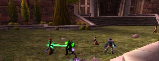 Figur 3. Bilden är hämtad ur spelet World of Warcraft och visar hur det kan se ut då spelare i ett MMORPG är ut på någon form av uppdrag.