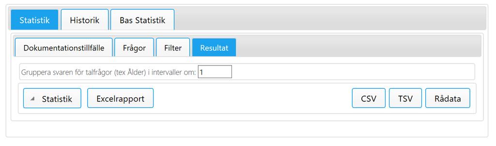 11. CSV och Rådata Klickar du på Rådata kommer resultaten upp i ett Excel-ark där klienterna