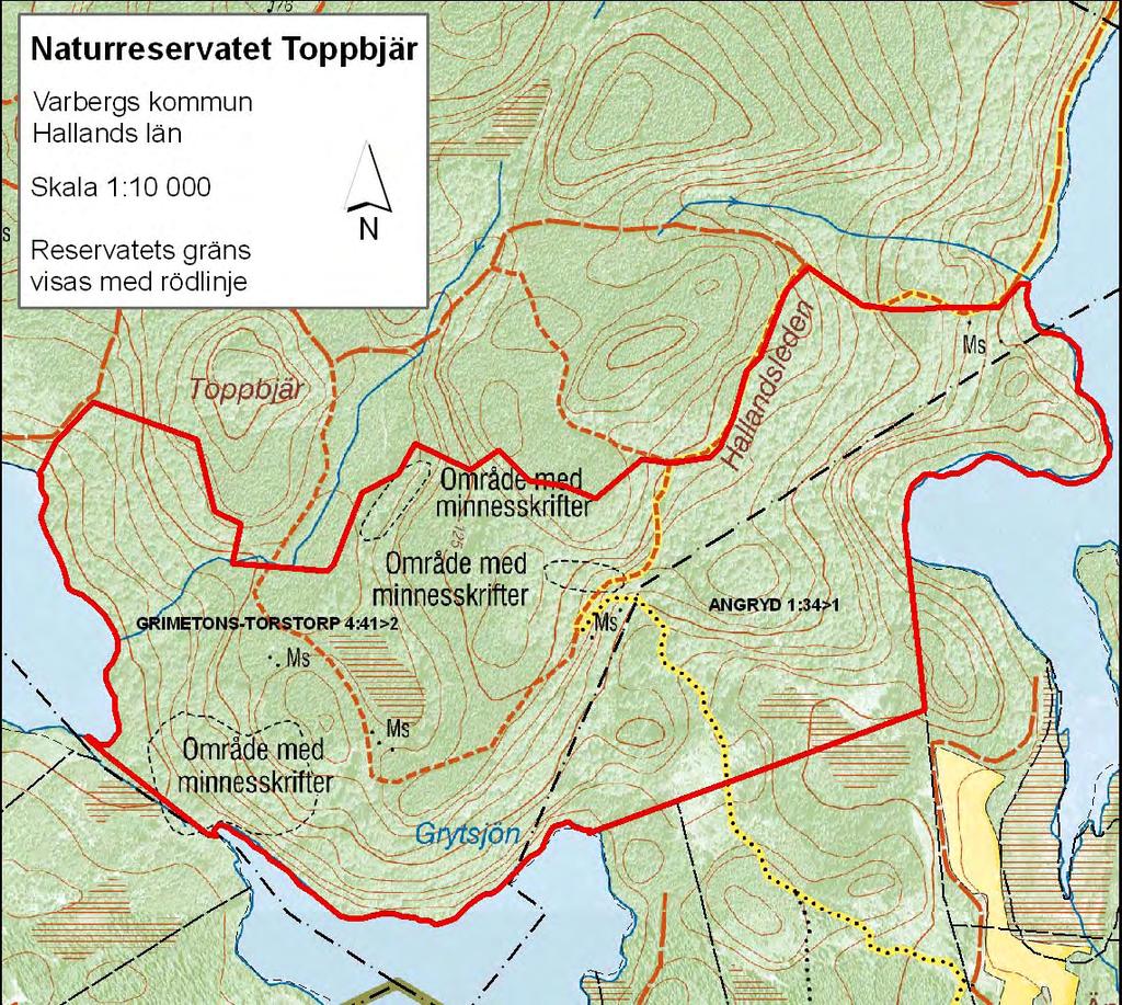 BESLUT 1 av 8 511-1093-01 Naturreservatet Toppbjär i Varbergs kommun Beslut Länsstyrelsen i Hallands län beslutar med stöd av 7 kap.