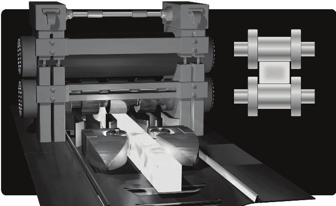 Figur 8. Ugn för värmebehandling Smide eller valsning Smide och valsning är processer efter homogenisering eller ESR, som leder till att materialet får sina slutgiltiga dimensioner.