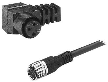 Rund kontakt för avkännare * = Med 5 m kabel Ø 2 mm.