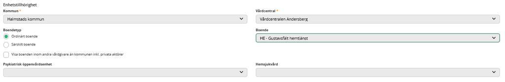 4. Patientens väg i vårdprocessen 4.1. Personuppgifter Under personuppgifter fylls aktuella uppgifter i genom att klicka på pennan. Fält som är markerade med asterisk är obligatoriska att fylla i.