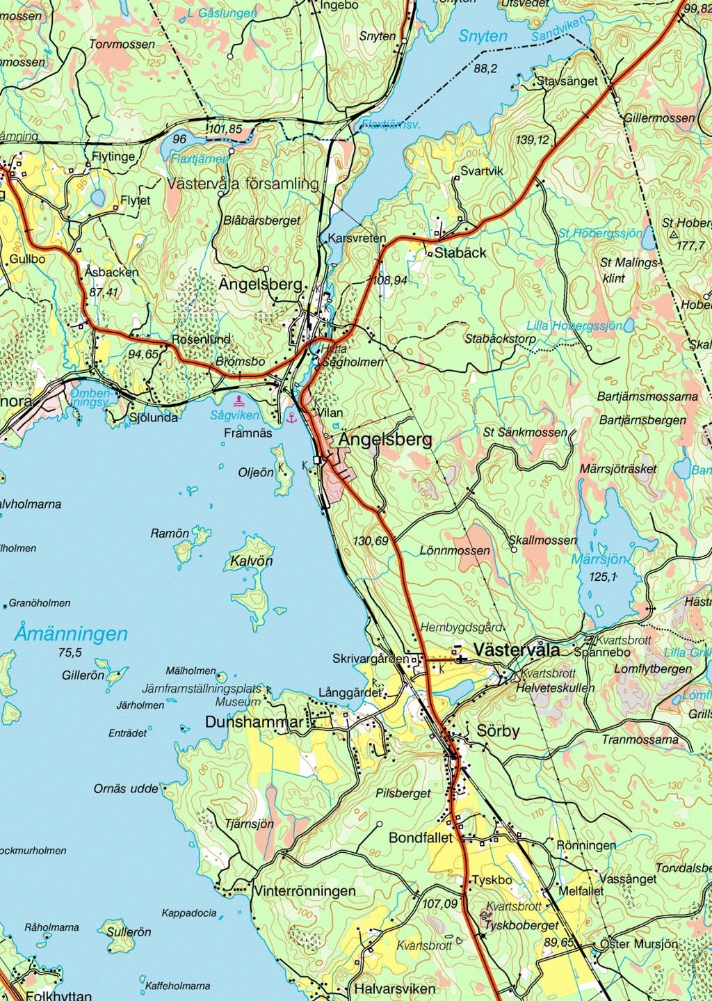 Figur 1. Oljeön är markerad med en ring.