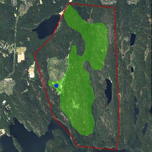 Inventering av hasselsnok i Göteborgs kommun R 2012:6 Område 12, Delsjöområdet Klass: 2 Generell beskrivning av området: Stora delar av området bestod av tät skog som mynnade mot vatten eller öppna