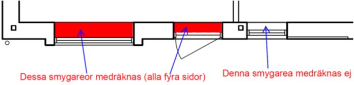 Omslutningsarea (bilaga 6) ByggaL definierar hur klimatskalets omslutningsarean skall beräknas såvida man ej erhåller andra uppgifter i det enskilda projektet.