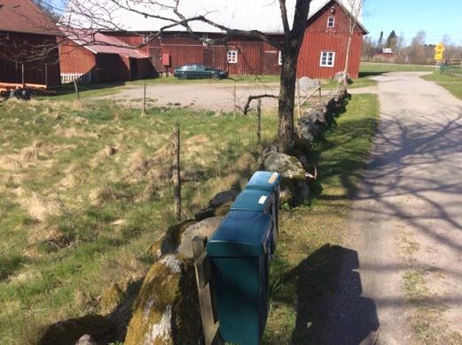 Stenmur mellan odlingsmark och gammal betesmark.