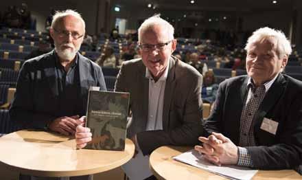 sid 7/8 Funktionsträff inom Region Mitt Roger Bergström, Kjell Danell och Leif Mattsson. Tre av redaktörerna till den nyutgivna boken Jaktens historia i Sverige.