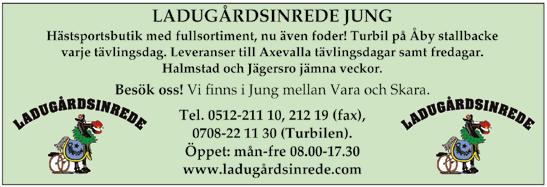 Start 18:25 Bankod 06 b Ladugårdsinredes Amatörserie - omgång 4 - P22-lopp Högst 90.000 kr med högst 500 poäng, körda av B-D- eller F- licensinnehavare. 2140 m. Autostart. Pris: 15.000-7.250-4.400-3.