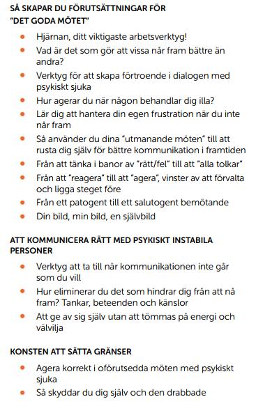 Ingredienser i ett gott samtal. Du kan bara göra ditt bästa.