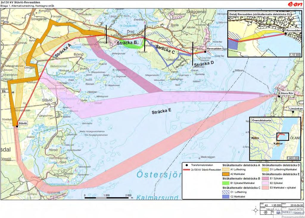 PM Fåglar Stävlö Revsudden Förnyad koncession för två befintliga 130 kv ledningar mellan Stävlö och Revsudden 2017-09-28 och, Enetjärn Natur Uppdraget I samband med att E.