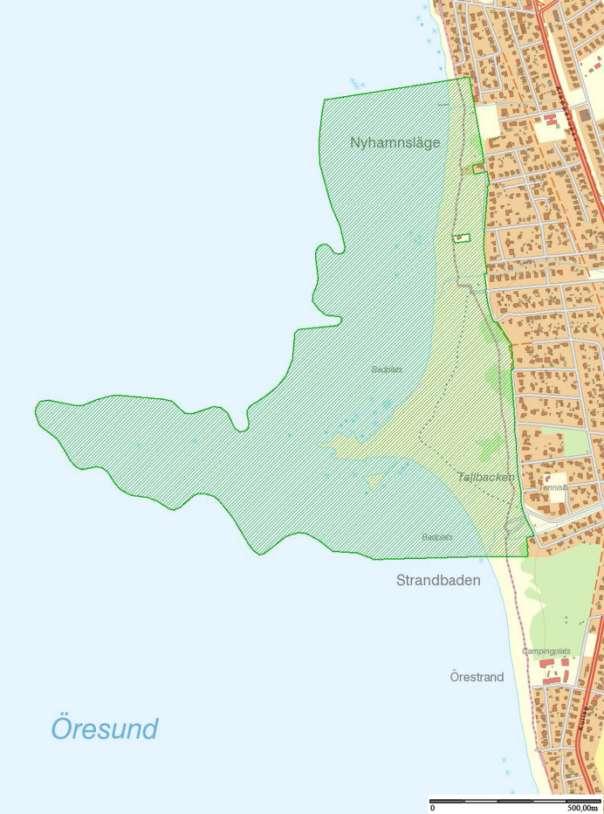 Nyhamnsläge-Strandbadens kusthedsreservat Skala:l: l