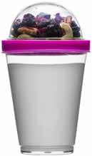 Fyll bägaren med yoghurt eller filmjölk och förvara bär eller müsli i locket. Perfekt för dig som vill tänka på din hälsa.