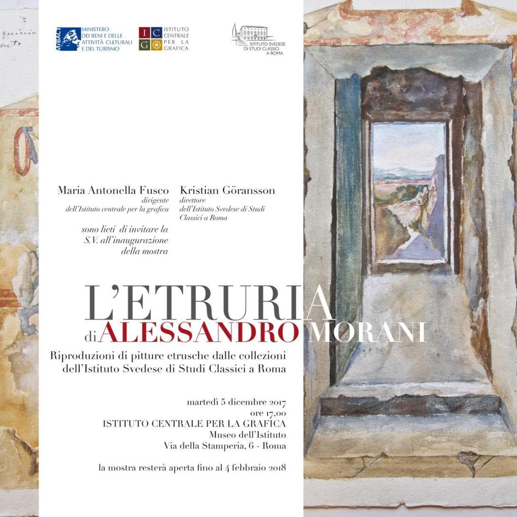 År 1945 köpte Svenska Institutet i Rom en samling bestående av 166 akvareller och över 400 kalkeringar som reproducerar gravmålningarna i Tarquinia, Chiusi, Orvieto och Veii.