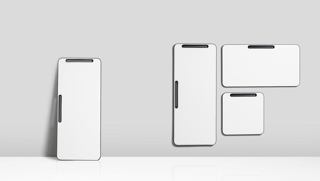 Produktkatalog Configura 2015 Skrivtavlor Note Dubbelsidig tavla med glasemaljerad skrivyta på båda sidor. Tillverkad av lättviktsmaterial, vilket gör det enkelt att bära med sig tavlan.
