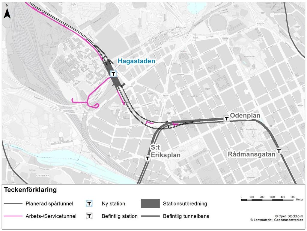 3 Planerade tunnlar och tillhörande anläggningar I nedanstående kapitel ges en mer detaljerad beskrivning av de huvudsakliga anläggningsdelarna.