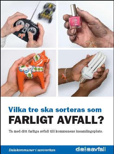 Fråga 1 Vad av nedanstående alternativ räknas inte som farligt avfall: 1. Kniv X. Limtub 2.