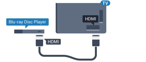 Ansluta med HDMI Trådlös Använd en HDMI-kabel till att ansluta ett hemmabiosystem till TV:n. Du kan ansluta en Philips Soundbar eller ett hemmabiosystem med en inbyggd skivspelare.