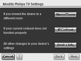 Justera inställningarna Flytta en enhet 1 Välj en enhet och tryck på Edit (Redigera). Fönstret "Modify a Device" (Ändra en enhet) öppnas. 2 Välj Name/Room (Namn/rum).