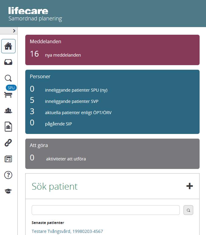 Manual för ÖPT/ÖRV i Lifecare För att se och kunna arbeta i Lifecare med ÖPT/ÖRV-flödet krävs särskild behörighet.
