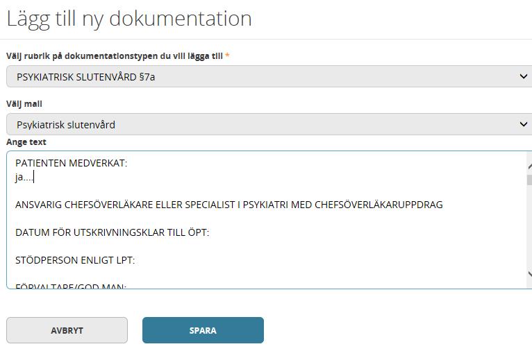 3 4 5 Du kan välja att lägga till ytterligare dokumentation genom att klicka på Lägg till ny dokumentation igen eller klicka på den nya Spara knapp som dyker upp för att spara det du skrivit.