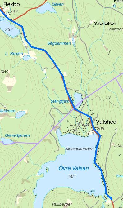 Aktuella områden redovisat per kommun Kommun Från ort Till ort Sträcka Längd [km]