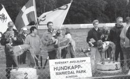 AKB Trofé blev en seger för Killenaule Lad, Marie-Louise & Tore Ericsson, GHK, 29.77, medan Pro Racing Cup togs hem av Ringa Mason ason, Kerstin & Ingemar Andersson, SDA, 29.95.