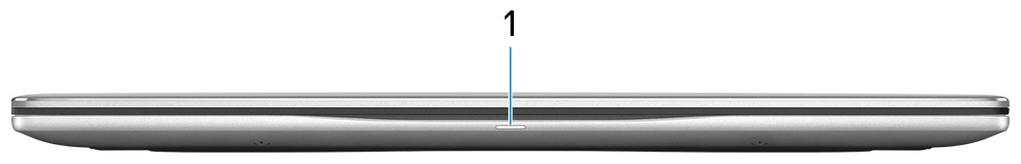 Vyer Framsida 1 Ström-/batteristatuslampa/hårddiskaktivitetslampa Indikerar status för batteriladdning eller hårddiskaktivitet.