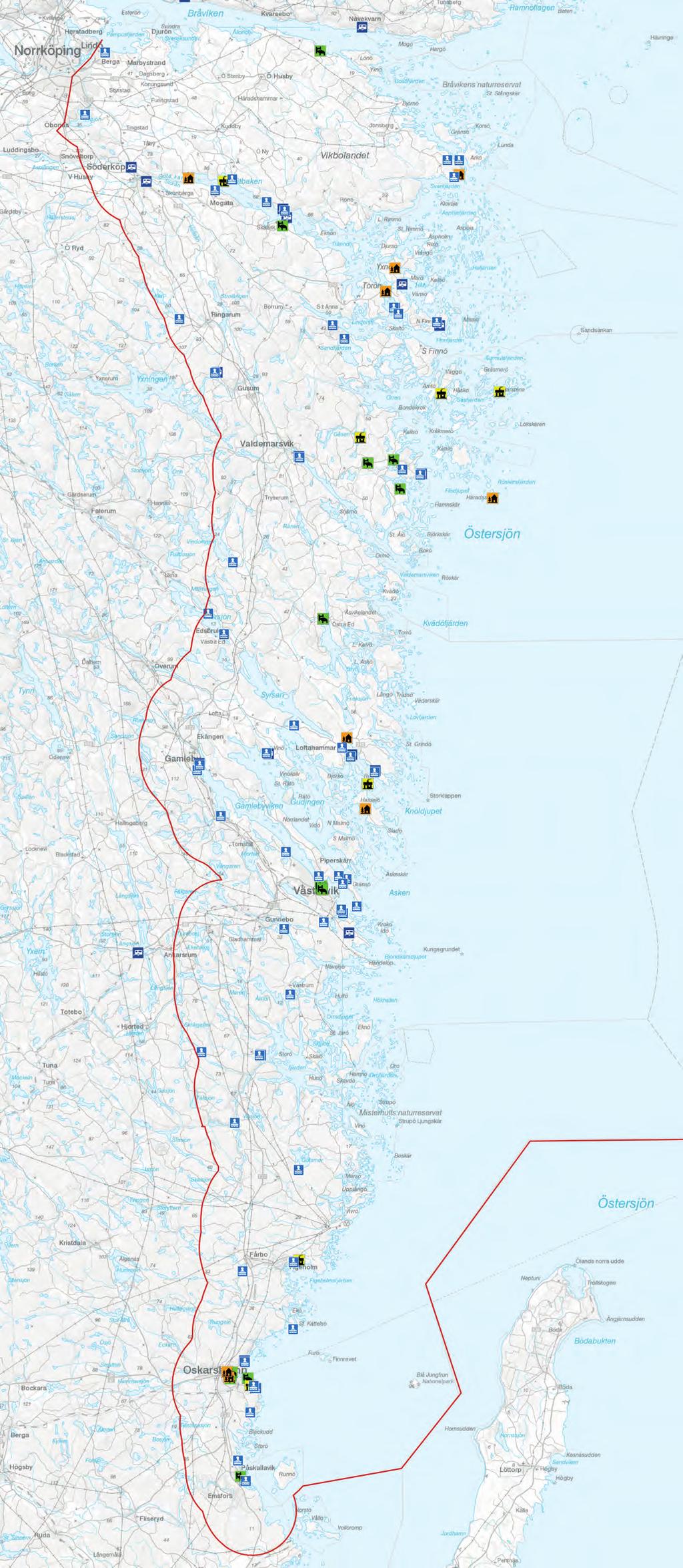 BILAGA/KARTOR Logimöjligheter och offentliga badplatser Område Camping