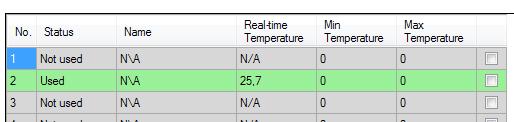 Ställ in temperatursensorn Klicka på fliken Peripheral Devices och därefter på Temperature Sensors.