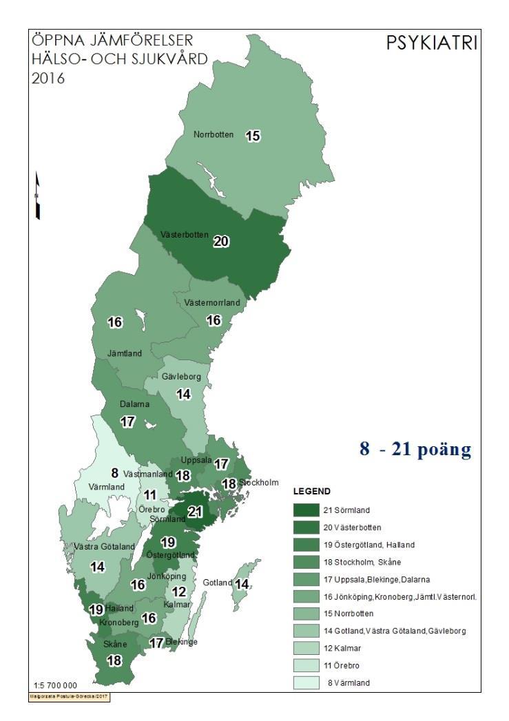 4.6 Psykiatri Index över indikatorområde Psykiatri omfattande 8 indikatorer.