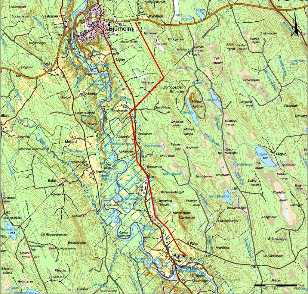Figur 5. Övriga intressen längs sträckan Agnäs-Bjurholm. 4.