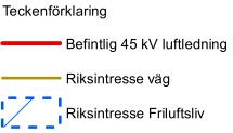Sträckan Agnäs- Bjurholm tangerar vid slutpunkten vid Bjurholm ett riksintresse för rennäring.