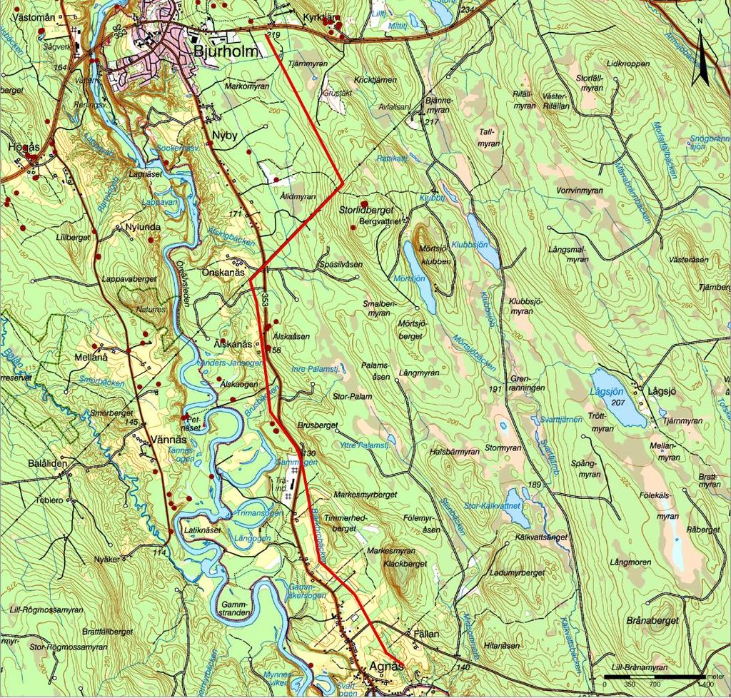 4.5 Kulturmiljö Några kulturmiljöintressen i form av kulturreservat eller riksintresse för kulturmiljö finns inte inom 100 m från ledningen eller i dess närhet.